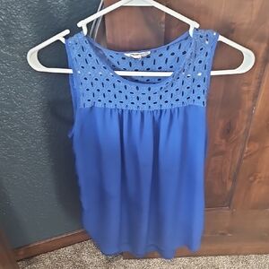 Blue Sleeveless Women's Top